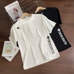 Descente 迪桑特 质感立体硅胶Logo短袖T恤 男女同款 -面料采用双纱面料，上身有型，质感无敌，绝对属于性价比极高的一款短袖T恤，舒适透气厚度中等 优