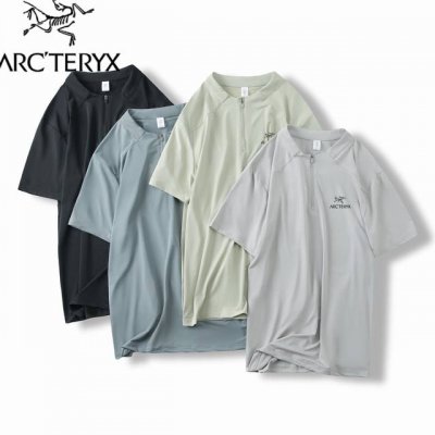 始祖鸟 Arc Teryx*Ls 男子衬衫 高品质户外运动休闲T恤 立领polo衫跑步健身透气速干衣半拉链上衣轻薄 透气 弹力 速干吸湿排汗保持凉爽短袖 腋下透