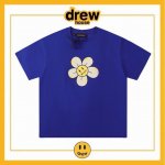 大货实拍细节 顶级版本上新 D14# -Drew House 23Fw最新太阳花笑脸雏菊重磅高街纯棉短袖T恤 情侣款- 克莱因蓝上身真的太高级了！顶级复刻，原版