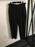 P180款号20251145 Lv*新款 简约百搭小脚长裤西裤，黑色，Sml， L码：腰围76，长101