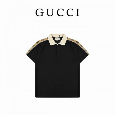 Gucci 古驰 20Ss 反光织带polo衫 购入正品打版操作 定织60支双股面料 区别市面 订织双鱼骨纹网眼胚布 定染杏色面料 与正品无色差 定制反光条有弹