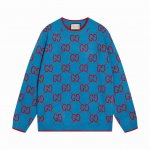 gucci古驰满身双G字母提花圆领毛衣 颜色 蓝色 码数 S M L Xl Xxl