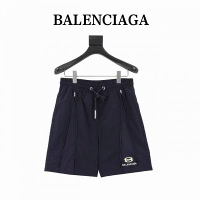 balenciaga 巴黎世家 拉链字母刺绣短裤 面料采用定制梭织面料，订染颜色后整蚀毛处理，对照原版做丝滑超柔处理，布面肌理股线清晰明显，垂感一级棒，做工精致