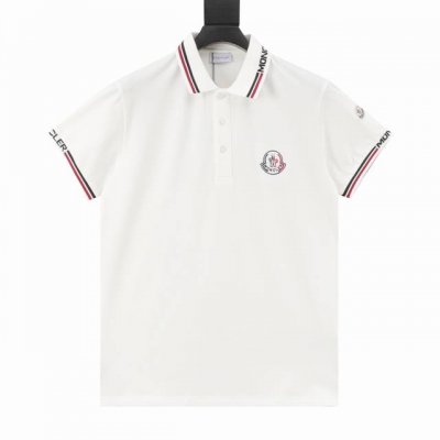 Moncler 蒙口 25Ss 刺绣徽标polo短袖 选用棉质珠地网眼布打造，定制材质260G长绒棉。衣领为双系统提花定织扁机制成，有弹性，不变形。衣服全部原生