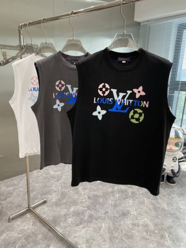 驴家 Ss夏季时尚休闲短袖背心 专柜同步胸前奢华顶级品牌印胶装饰图案字母Logo设计 档次极高 定制原版辅料 独特设计 舒适透气 基础色颜色搭经典完美演绎欧洲大