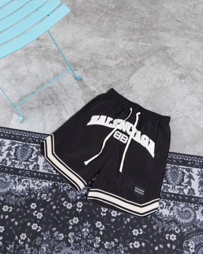 款M251 巴黎世家双B短裤 Balenciaga 24Fw 巴黎世家裆前双B立体贴布刺绣大字母Logo织带短裤 精选高精度酷丝绵精梳面料 清爽丝滑透气 告别厚