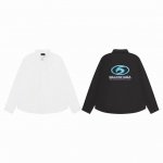 款M635 巴黎衬衫 Balenciaga巴黎世家 24Ss新款圆圈巴黎Logo刺绣衬衫衬衣 -后幅绣花采用进口田岛刺绣机 面料定织定染区别市场面料薄且粗糙 高