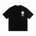 高版本Chrome Hearts克罗心 喷墨印花刺绣梵文十字短袖 前后重工刺绣 面料使用32支 克全棉双纱面料 区别市面低克重普通货 纹路清晰可见 质感柔软细腻