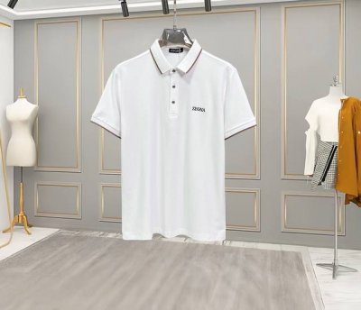 2025春夏新品 杰尼亚 时尚高端男装Polo.进口顶极高密度丝光珠地，极为亲肤舒适 摸上去非常的细腻，质感很好，凉爽透气，内搭单穿都完全没问题，喜欢的亲也可以