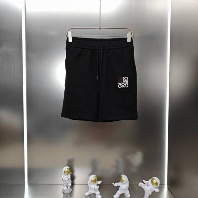 罗意威 Loewe 2025春夏新款短裤五分裤 定制专属400克重毛圈布纯棉面料 刺绣Logo工艺设计 颜色 黑色 尺码 S-2Xl