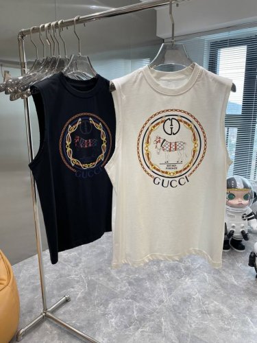 古家 bl 夏季新款 印花坎袖背心 采用32织双纱精梳棉 面料 克重 1*1加厚螺纹 版型无敌百搭 高品质 Size: M-3Xl190隔天