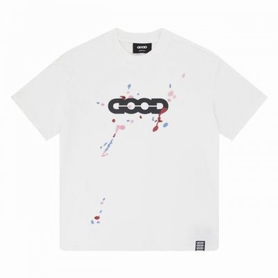 白底图 顶级版本 Goodbrand 24S S Color Jumping 多色泼墨短袖T恤 颜色：黑色 白色 码数：S M L Xl