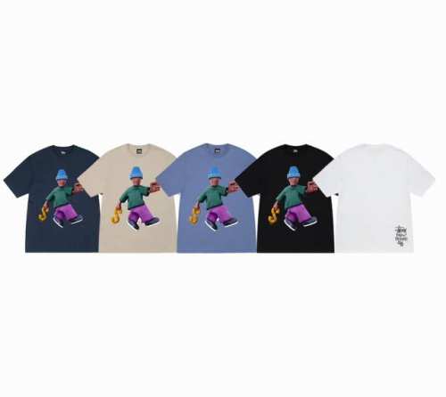 上新款号 S088 stussy斯图西 Stussy Ss24 Fueled Tee 印花图案圆领短袖T恤 男女同款 原版打造 细节高控 -面料精选220G纯棉