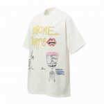 Chrome Hearts Ch 克罗心恶搞涂鸦嘴唇手绘印花短袖T桖 聘请多年从事专业手绘师傅制作，每一件都是艺术品 五金辅料均开磨定制 正确配置 黑色2025