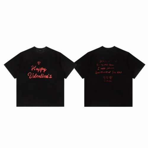 120包邮 balenciaga 巴黎世家 25Ss 情人节限定正反Logo印花情侣圆领短袖T恤-顶级版本 color：黑色 size：S M L number