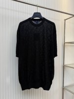 lv 路易 镂空花针提花毛织短袖 Size：Xs S M L