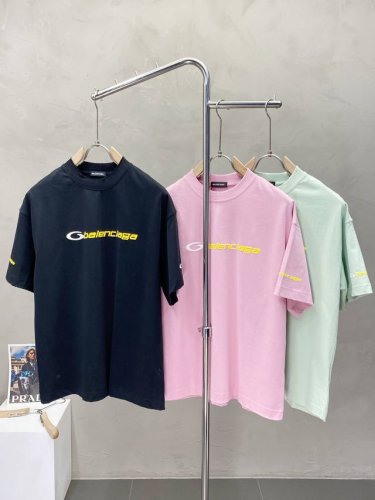 balenciga巴黎世家独家专供新款原单男士休闲短袖 高端定制 高版本 时尚百搭爆款进口面料 手感超柔软细腻 穿着亲肤舒适 高端精品 代工厂P精细做工 上身非