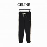 celine赛琳侧边织带刺绣标识束脚长裤 炸街神器 Ootd穿搭神奇 颜色非常正，非常抢眼！料子 贴皮肤清爽透气，属于四季装的休闲裤 夏天穿着也非常透气干爽，贴