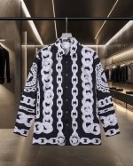 Versace 范思哲 爆款来袭 美杜莎宫廷风数码印花长袖衬衫 2025Ss官网新款长袖 衬衫 衬衣，精美印花Logo 高端版本，专柜定制面料 透气舒适度高，精