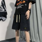 高品质 石头岛2025夏季新款Stone Island美式复古做旧水洗牛仔短裤五分裤直筒裤，版型宽松很正 上身超级好看，定制水洗牛仔面料，夏日不闷 透气，夏季搭