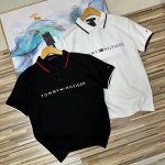 上新 Tommy Hilfiger汤米万针刺绣情侣款男女同款翻领polo衫打底衫商务时尚简约风polo衫高端面料男士短袖polo衫青年商务正装短袖polo衫力荐