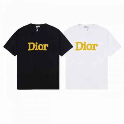 上新款号 D1044 dior 2025春夏新款首发专柜最新款短袖圆领T恤印花 -面料 280G双纱纯棉短袖 配套32支纯棉罗纹 原版面料 官方同款 男女同款