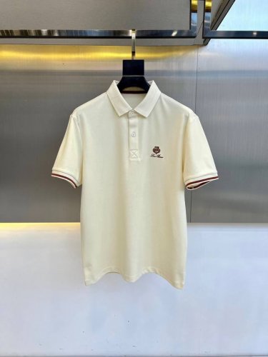 lp 意大利奢侈品牌25S春夏新品 ，男士商务休闲纯色翻领短袖Polo衫，客供进口57.6%棉，37%聚酯纤维，5.4%氨纶双丝光柔珠地棉面料，甄选上等长绒棉花