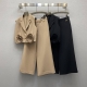 va*25Ss 气质西装翻领本布玫瑰花设计马甲外套九分裤套装，高级面料，颜色:图片2色，面料：精纺梭织面料 Smlxl