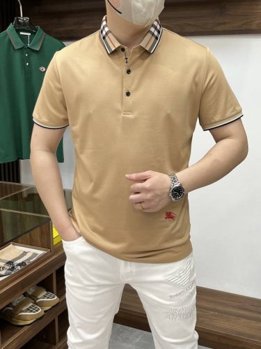 Burberry 巴宝莉-2540Ss开春新款 时尚大爆款翻领T恤 休闲时尚外穿 内搭必备款 舒适好看上身可见 定制进口高端丝光面料 手感细腻丝滑有质感 上身舒
