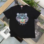 款号 Su716 高版本 2025新款Kenzo高田贤三刺绣老虎头图案Logo绣花休闲情侣短袖T恤 简单整洁的配色 吸睛且高端大气 胸前几十万针精工刺绣 依然保