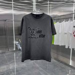 LV 2025新款 酸洗做旧 刻字模 定制面料 短袖T恤 上身超好看 男女同款 S M L Xl Xxl 五个码 洗水咖 洗水蓝 洗水黑