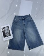 细节实拍 Marn*强烈推荐的初夏五分裤 中高腰微弹拼线显瘦中裤 大牌工艺洗水 定制Logo皮牌 中提高腰线一秒Get大长腿 夏天逐渐来临 赶紧穿上潮到没朋友的
