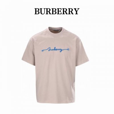 burberry巴宝莉Bbr 绳字绣花短袖T恤 原版购入4500购入，面料采用210G全棉磨毛面料制成，定制绣花粗绳。粗绳 0码起订量，染色还原原版。颜色一致无
