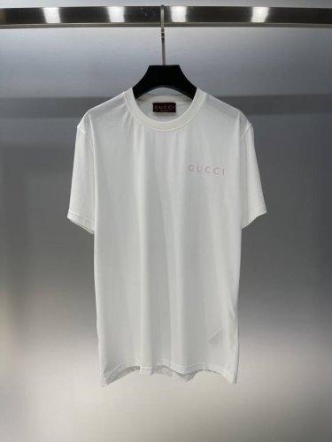 独家首发原单品质 Guc*I 25 新款胸前立体胶Logo字母圆领短袖T恤！经典版型百搭不挑人 定位小Logo低调奢华 橙色 白色 Sml
