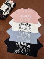 Luluemon_Relaxed-Fit 露露乐蒙25年夏季女款短袖Define线下同步舒适与美貌并存学院风T短袖 1998刺绣纪念限定发售 双纱230克透气上