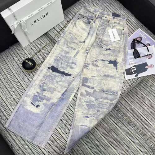 强烈推荐 25年早春夏系列 Acn*新款油画低腰牛仔直筒裤 洗水颜色好看 Sml