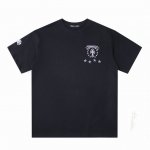 Chrome Hearts 克罗心多Logo印花短袖T恤 采用240G高克重双纱100%精梳棉 螺纹定织定染无色差！采用同肩拉条工艺，百洗不变形！ 上身柔软透气