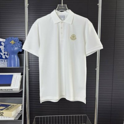 346 当天到货 现货现配 moncler 蒙口 2025新款 轻奢主义 定制徽章绒标字母Logo 男女同款 休闲polo衫 原版面料 高版本 高品质 对色定染