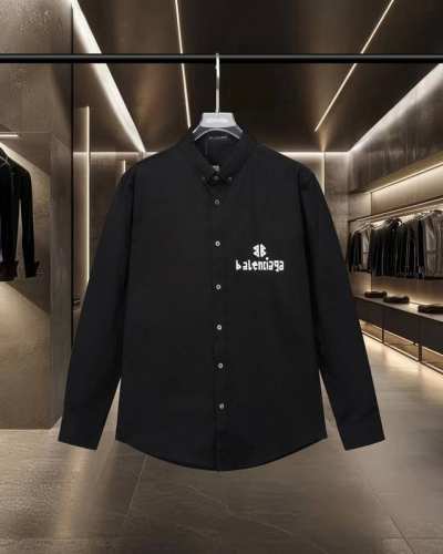 Balenciaga 巴黎 爆款来袭 Wi-Fi 情人节限定荧光变色Logo印花长袖宽松版型衬衫 2025Ss官网新款长袖 衬衫 衬衣，精美印花变色 高端版本，