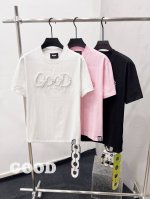 款F48 Good 市场顶级版本320G goodbrand 简约珍珠标语圆领短袖 炎炎夏日清爽穿搭~~时髦清爽 气质干质 是夏天的必选项 客供定制的珠地网眼棉
