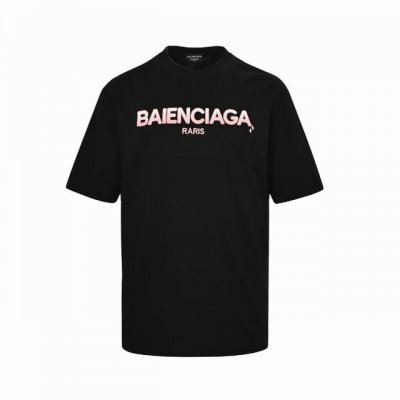 Balenciaga 巴黎世家 25Ss 渐变字母刺绣短袖 面料采用280克重精梳棉，定制32支1*1螺纹，成衣两遍水洗处理，面料舒适亲肤无异感，定制定染面料，
