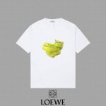 Loewe 罗意威] 2025Fw短袖T恤 Logo印花 高端26S双纱300克面料 重磅面料 定制拉架罗纹同缸同染 三标齐全 男女同款 颜色：黑色 白色 灰色