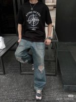 高品质石头岛2025早春最新系列！胸前印花Logo大牌感十足！高端大气完美演绎，经典圆领不挑人版型上身巨显瘦 面料采用230克纯棉面料，保证舒适性同时透气冰爽的
