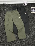 Carhartt 卡哈特侧边大口袋Logo标签宽松休闲时尚百搭直筒宽松工装裤 男女同款 - 时尚达人们 Carhartt卡哈特这款工装裤就是你们的潮流必备单品