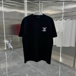 LV 2025春夏新款 短袖T恤 260克定制面料 个性绣花 男女同款 S M L Xl Xxl 五个码 黑色 白色