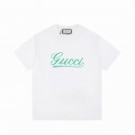 上新款号：G756 Gucci 古驰 标语Logo字母印花百搭短袖T恤男女同款 吊牌 领标 水洗唛 三标齐全 定织定染260克精梳棉面料 尺码：Xs-L 颜色：