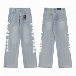 顶级版本 颜色：牛仔蓝 尺码：M-Xxl Chrome Hearts 克罗做旧心骷髅骨头刺绣牛仔裤长裤 只做精品 看面料 看做工 看细节 原版打版 真实还原Vi
