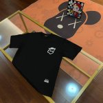 上新， Evisu福神2025新款男士字母大M海鸥短袖 颜色：黑 尺码：S-Xxl S码 肩宽44 胸围96 衣长68 适合身材 -120斤 M码 肩宽46 胸