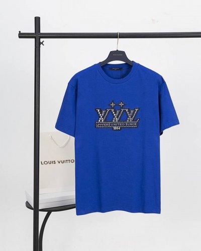顶级版本.官网品质 Louis Vuitton*路易威登 Lv Ss25 1857水钻字母短袖T恤 采用原板独家定制260克32支双莎纯棉面料 质感非常柔软舒服