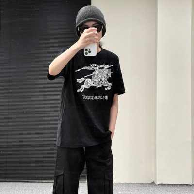Bbr 短袖 大战术骑士刺绣黑色 上身展示 模特试穿 Xxs 码 身高 162Cm 47Kg